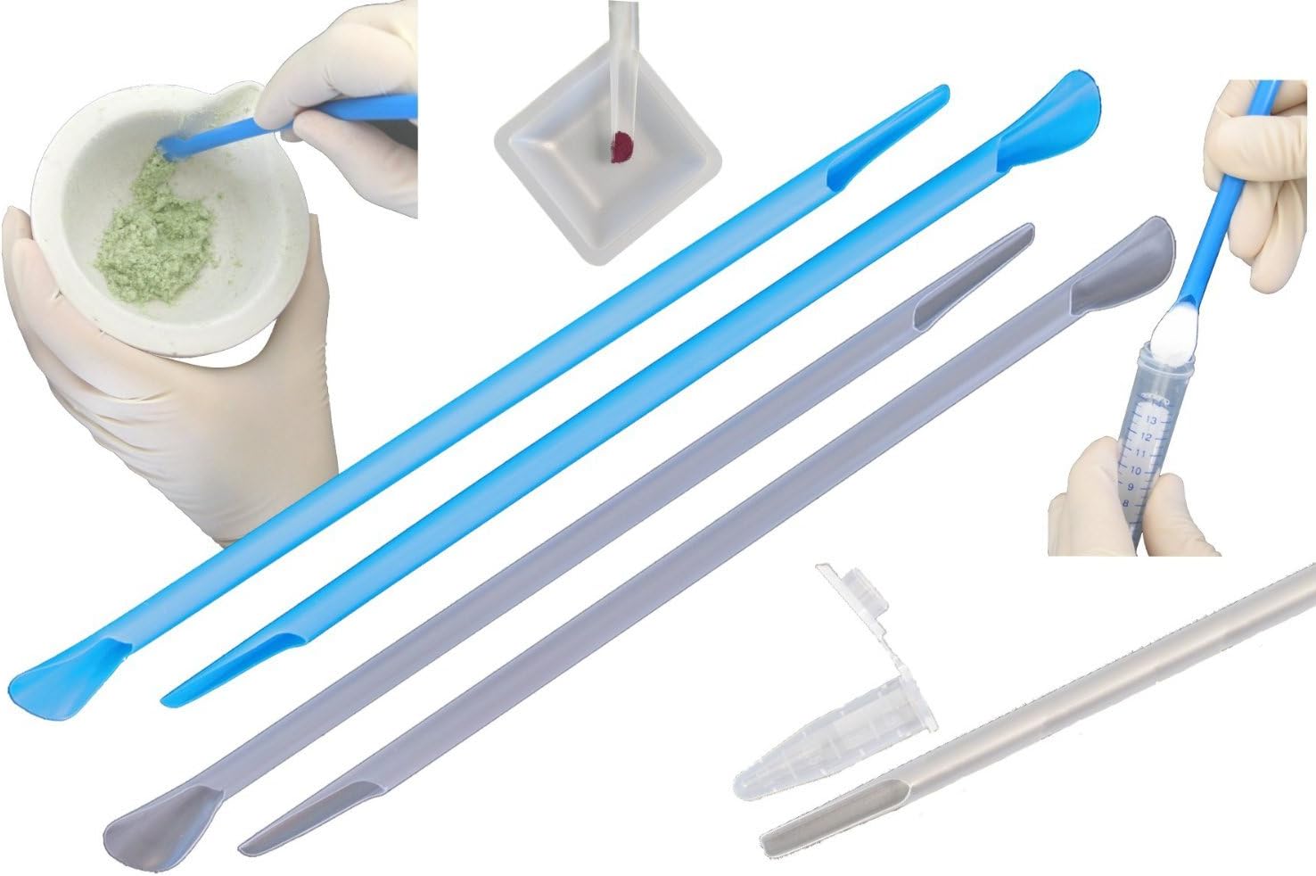 Amazon LevGo 17221 smartSpatula Disposable Polypropylene Laboratory Spatula, 210 mm (Pack of