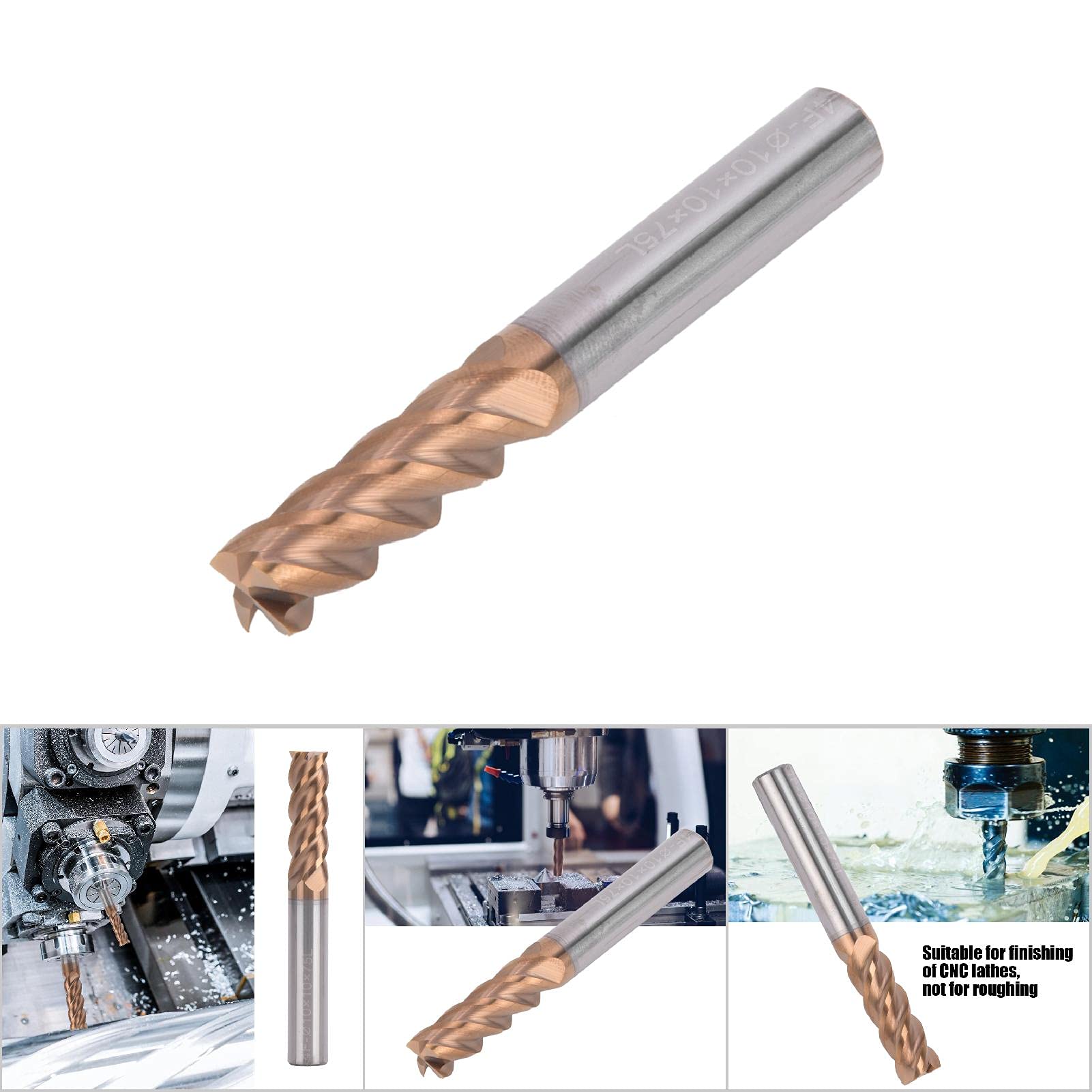 Frez palcowy do obróbki metalu HRC60° D10*75 * 4T | Frez ze stali wolframowej 4 - rowek