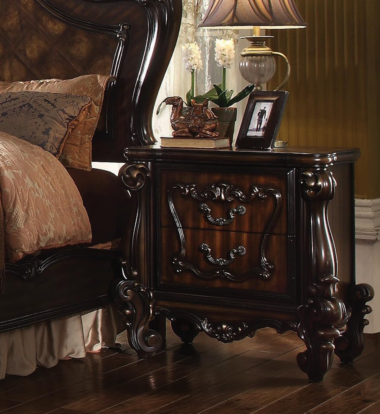 Amazon.com: Transitional Bedroom Set Includes Panel Bed, 2 x