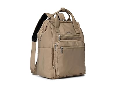 Baggallini Chelsea Laptop Backpack Shoulder Handbags Taupe Twill, Polyester