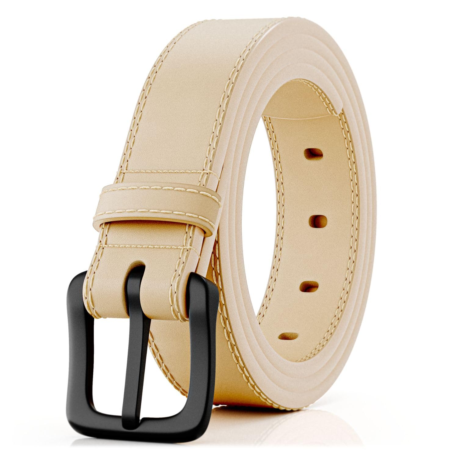 ITAY Metal Free Hypoallergenic Leather TSA Belt, Nickel Free Mens Belt, Non Metal Belt, Men Strudy Airport Friendly TSA Belts