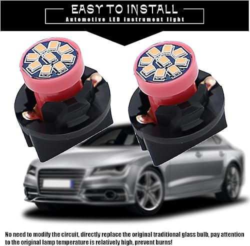 Miniatura 5 de QODOLSI 10 luces LED T10 para instrumento para automóvil, 2016 9SMD W5W 6000-6500K IP65 impermeable no polar, accesorios de iluminación de repuesto