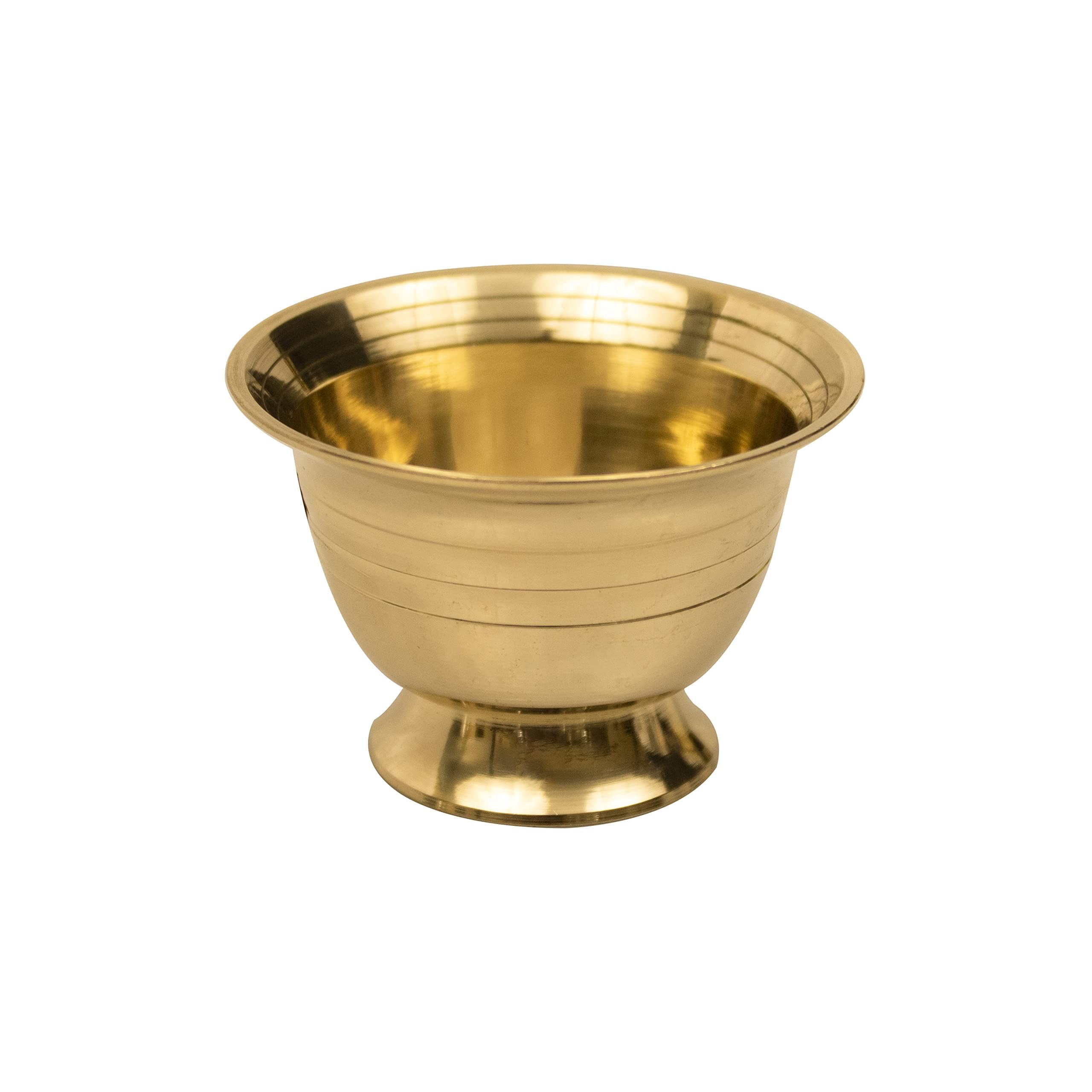 Yuktha Eternals Brass Bowl for Pooja|Puja|Holder|Roli|Multipurpose bowl for Temple Home [Weight: 60g] - Padam Payala (Pack Of 1)