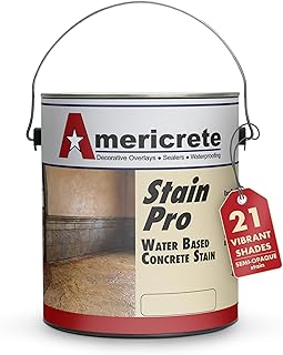 Concrete Stain - Black Concrete Stain - Semi-Opaque Black Topical Stain for Wood, Concrete, Stone, Tile, Decks, Floors, Cement, Porches, and More - Decorative Color Stains (1 Gallon)