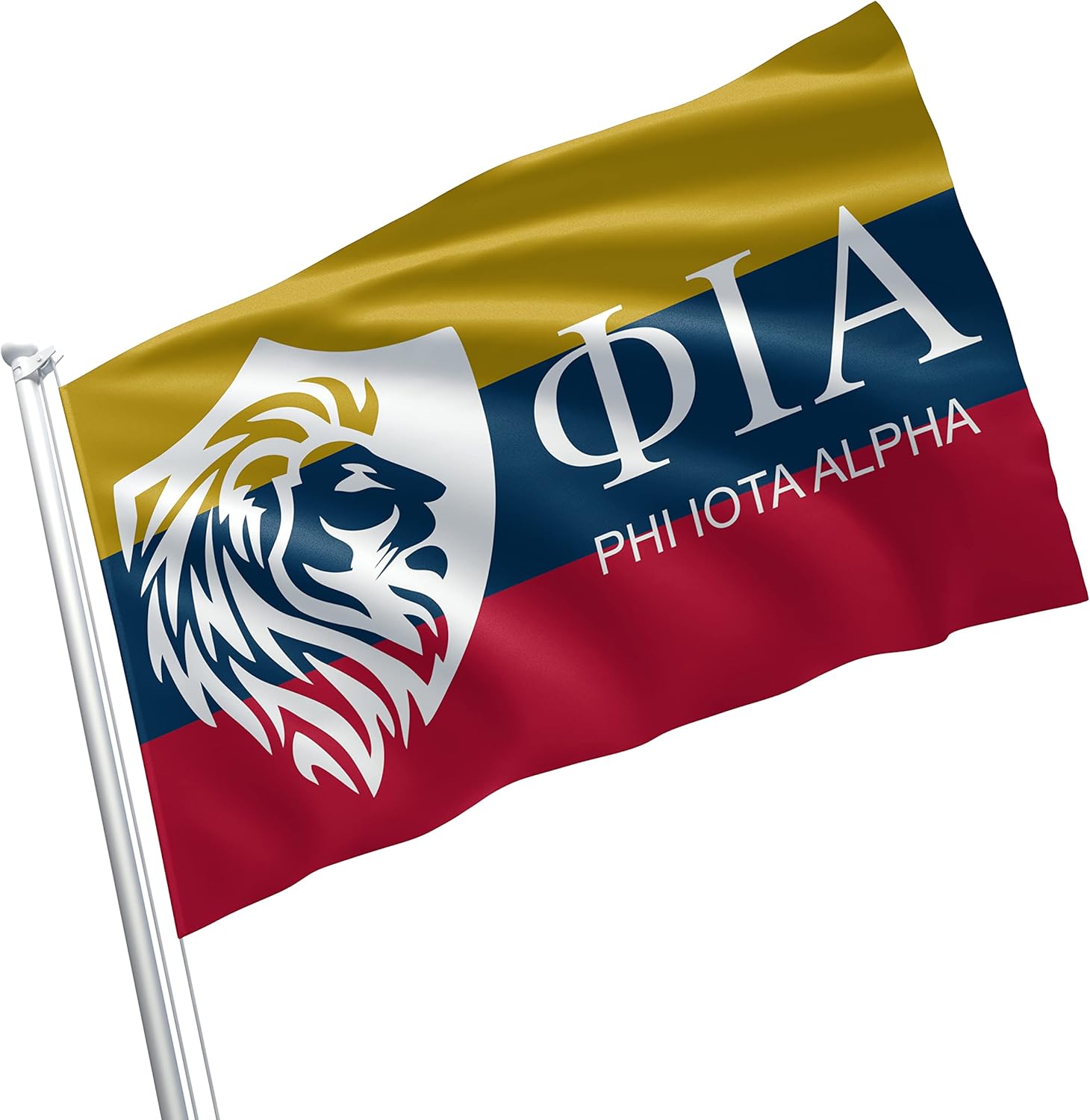 Phi Iota Alpha Fraternity Greek Life Licensed Flag 3x5 Feet Flag Banner Wall Decor Outdoor Indoor Decoration Brass Grommets Double Stitch (Phi Iota Alpha 3)