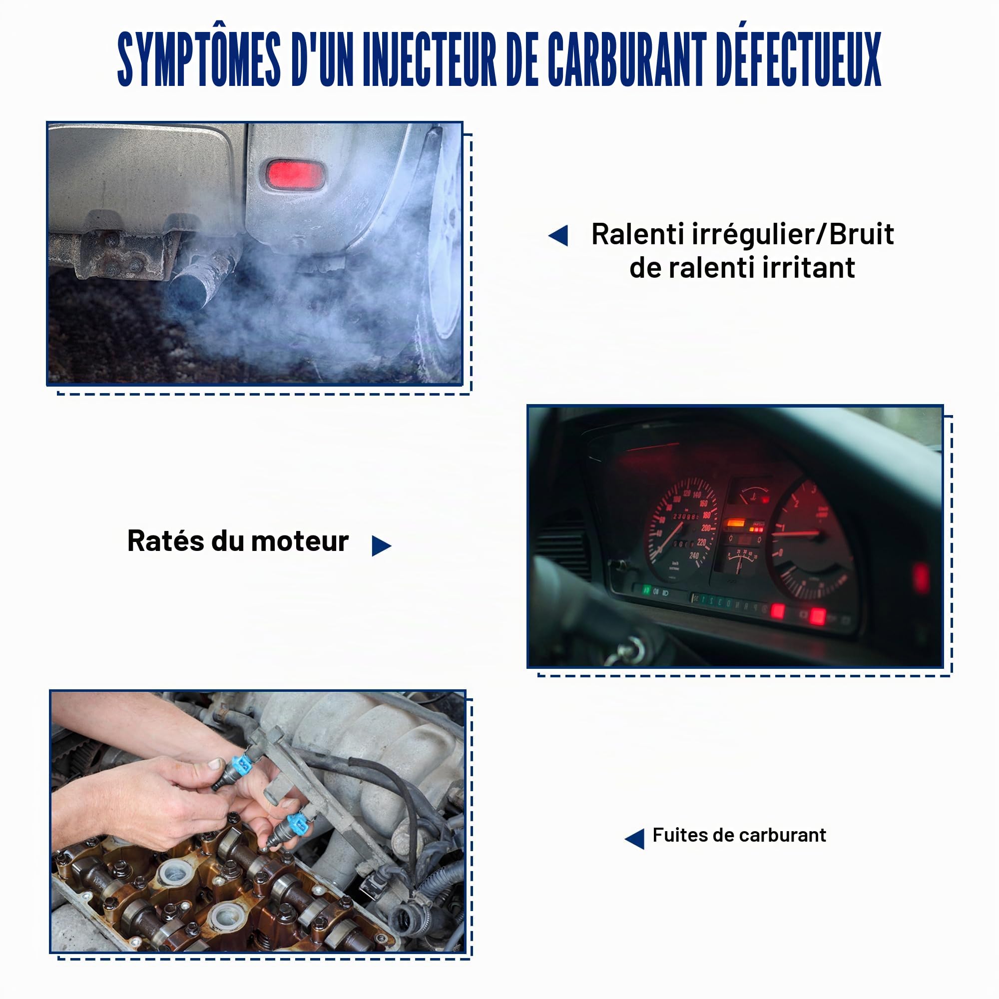 A ABSOPRO 4 Injecteurs De Carburant Pour Volvo 240 86-93 | Noir, Orange, Métal, Plastique, 77x33x24mm, Haute Impédance, Pour Cadillac CTS, Pour Citroen BX, Pour Volvo 740