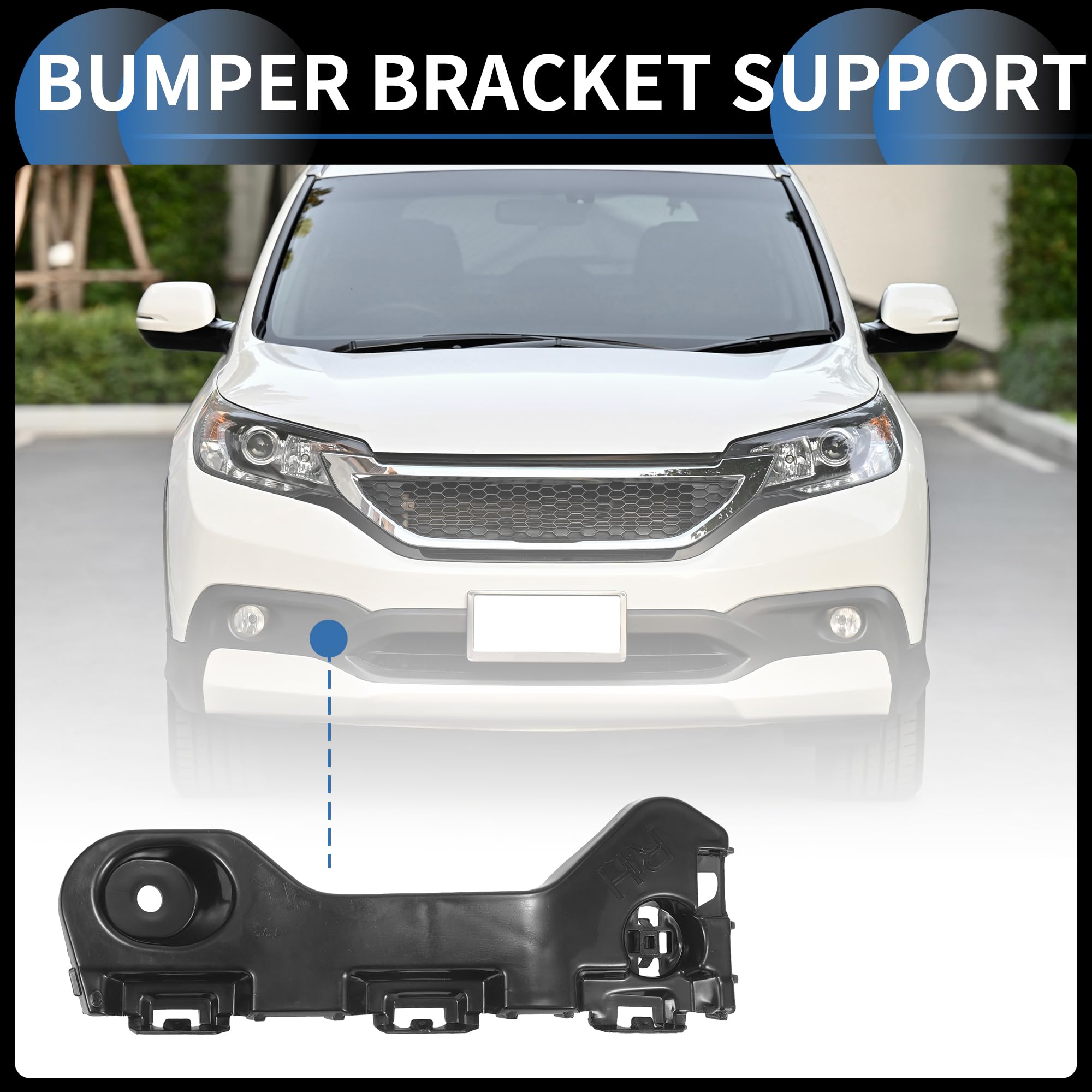 Support Pare-chous Avant Ford Edge 2011-2014 - Gauche Et Droit, Noir, Plastique