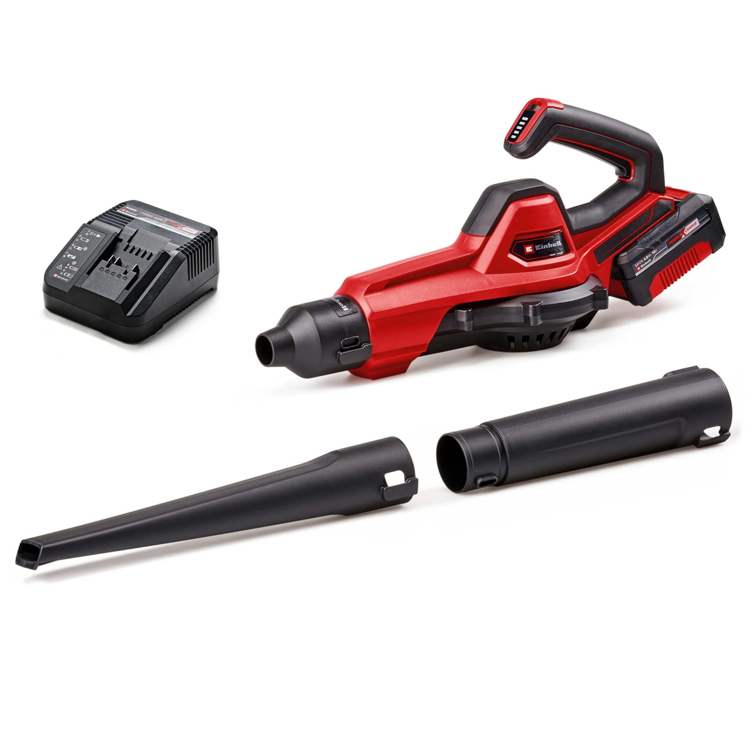 Einhell Cordless Air Blower with Battery and Charger 18V Power X-Change, 250 km/h Air Duster for Home, Car, Garage and Garden Use - GE-UB 18/250 Li E Universal Dust, Debris and Leaf Blower