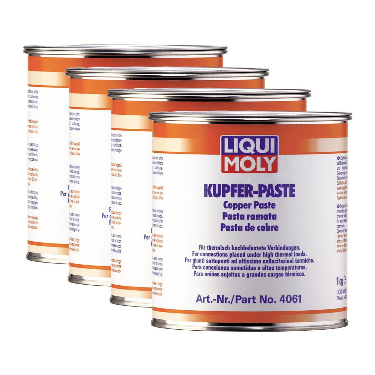 4 x Liqui Moly 4061 – Pasta de cobre cobre grasa 1 kg