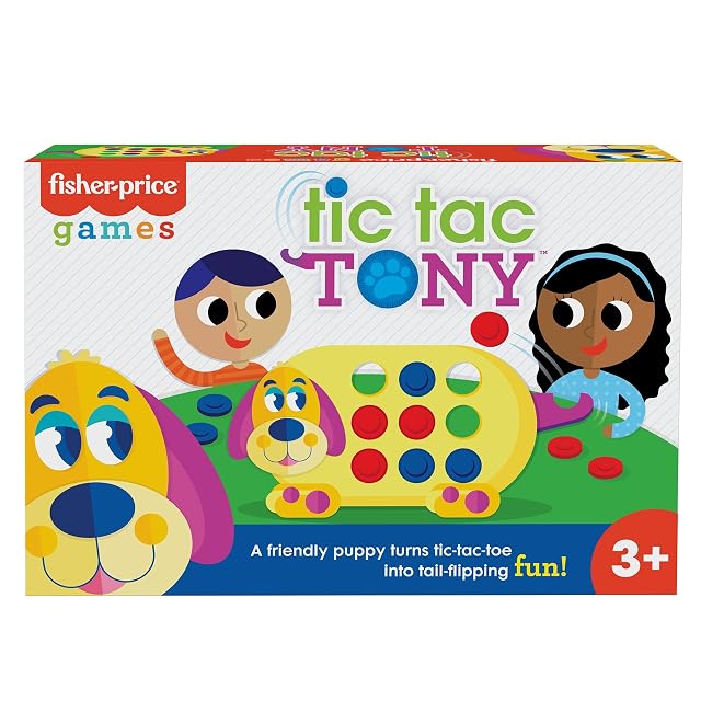 Foto 6 de 6 de Mattel Games Fisher-Price Juego de mesa Tic Tac Tony, juego 3 en raya para niños +3 años (GWN53)