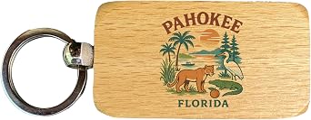 Pahokee Florida Keepsakes Souvenir 2.5x1-Inch Wooden Keychain