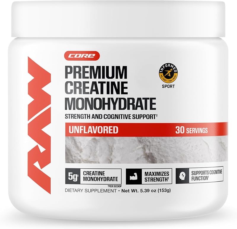 Nutrition Creatine Monohydrate Powder, Unflavored (30 Servings) - Micronized Creatine Monohydrate Supplement for Workout Performance, Build Muscle & Strength - Creatine Powder for Men & Women