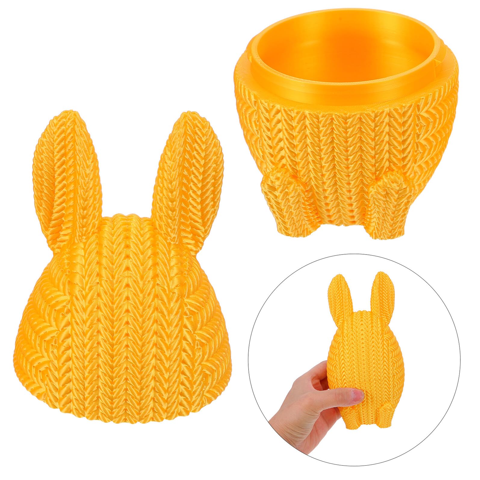 Scatola di Dolcetti Pasquali Riempibile a Forma di Uova di Pasqua Orecchie da Coniglio Contenitore in Plastica Pla Sicuro per per Caccia alle Uova Bomboniere e Forniture per
