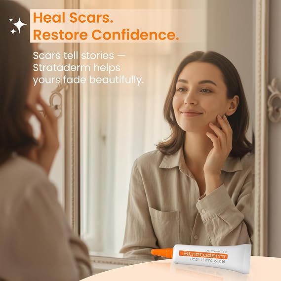 Strataderm Professional Scar Therapy Gel | Old and New Scars from General Surgery, Trauma, Wounds, Burns, Bites, Acne & Skin Disease | Reduces Redness, Discoloration, Discomfort & Itch | 5g (0.17oz)