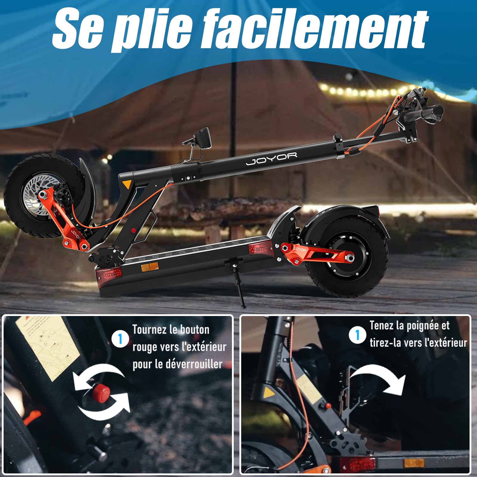 Trottinette Électrique Adulte, Batterie 60V/48 13/18Ah,Moteur 600/2000W,Trotinette Electrique Puissante Tout Terrain Ultra Legere Double Suspension,10 Pouces Scooter Électrique lectrique
