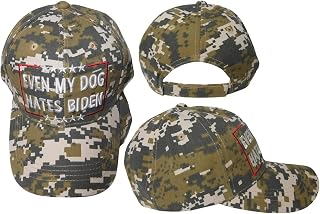 Trump 2024 Even My Dog Hates Biden Stars ACU Digital Camo Embroidered Cap Hat