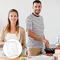 Vista 5 de Hoolerry 24 tapas de sartén de alimentos con asa de policarbonato tamaño 1/6 tapa transparente para restaurante, contenedor de alimentos comerciales