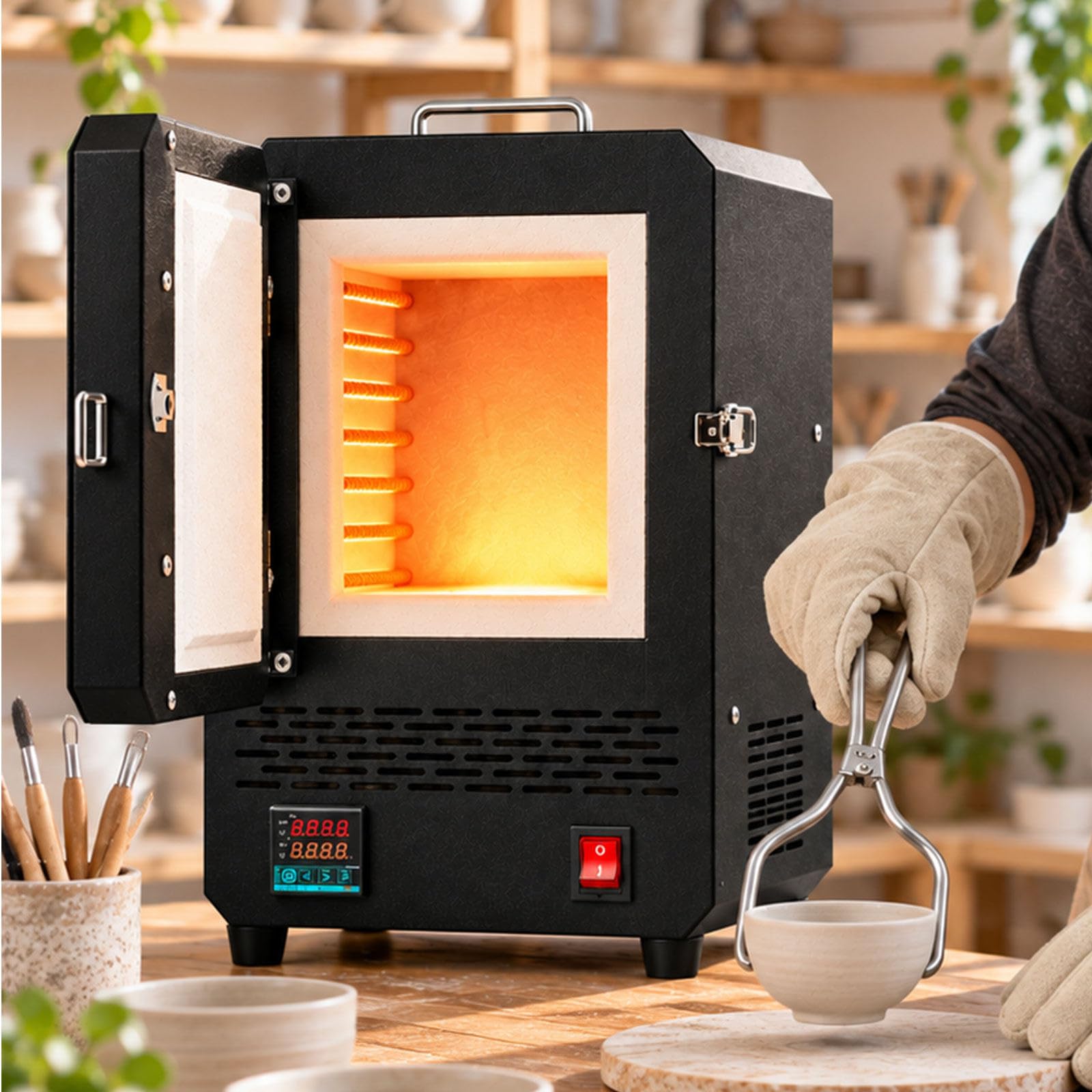 Fornace Elettrica 1500W, Forno 1200℃/2192℉ Massimo