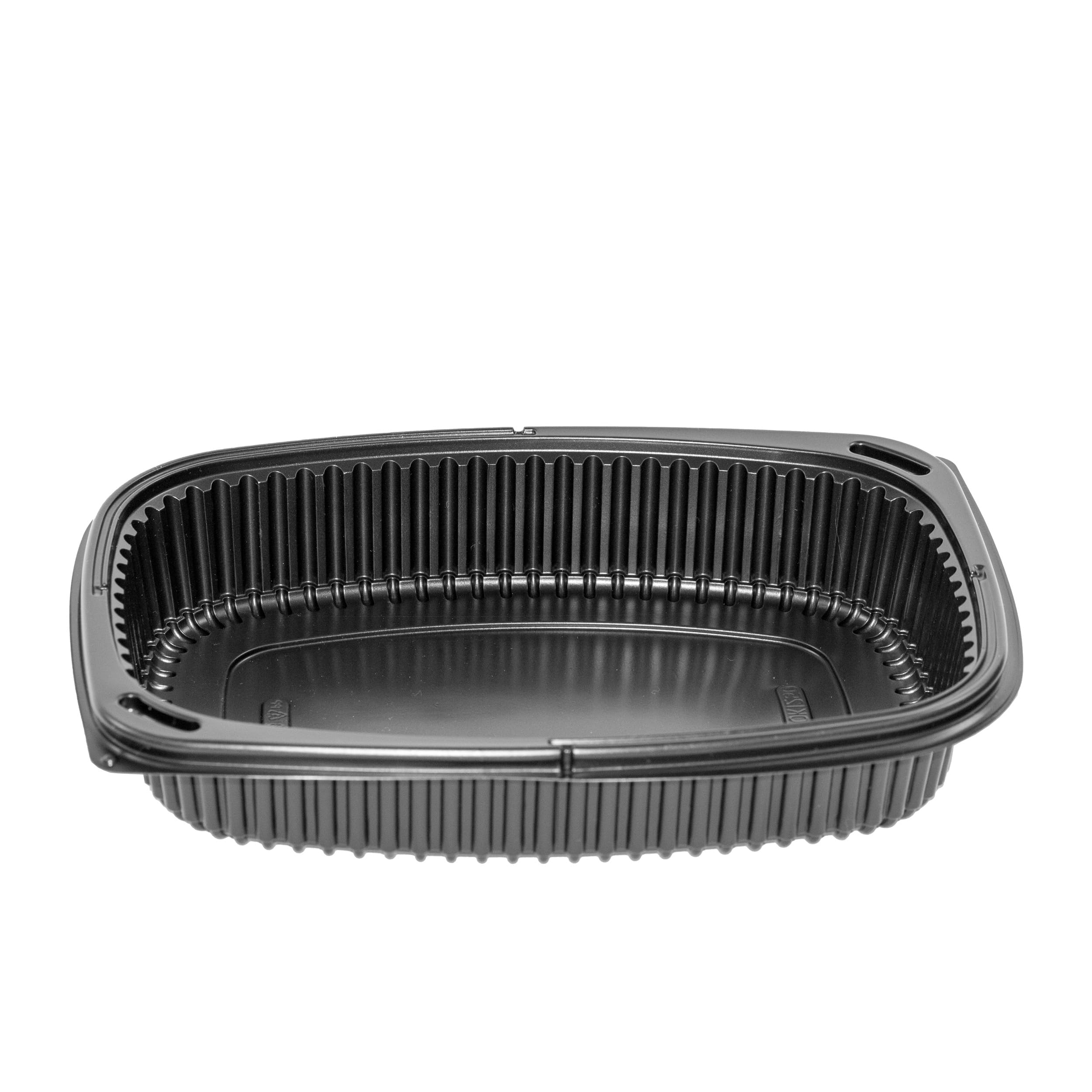 160 Stück Mikrowellen Menüschale Ungeteilt 1250 cc PP Schwarz mit Transparentem Deckel Meal Prep Container Mikrowellengeeignet Menübox Essenbox (Ungeteilt 1250 cc 255x190x45 mm PP, 160 Stück)