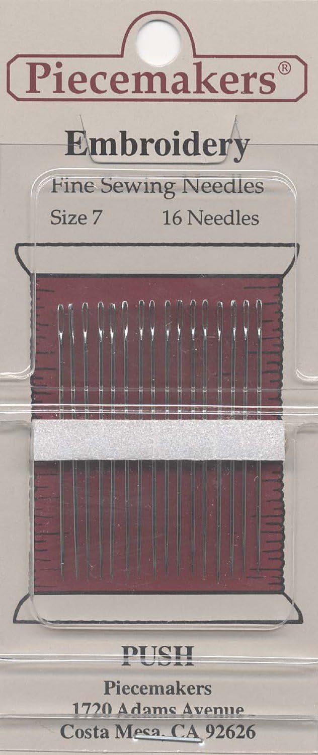 Piecemakers Hand Embroidery Needles Size 7