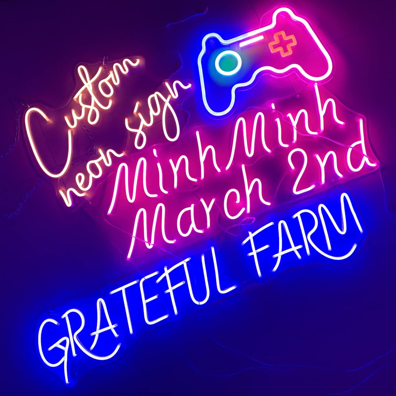 Custom Logo Neon Sign Personalized Wedding, Neon Sign Custom for Wall, Custom Name Sign Neon,Neon Sign Bedroom Custom, Personalized Neon Light