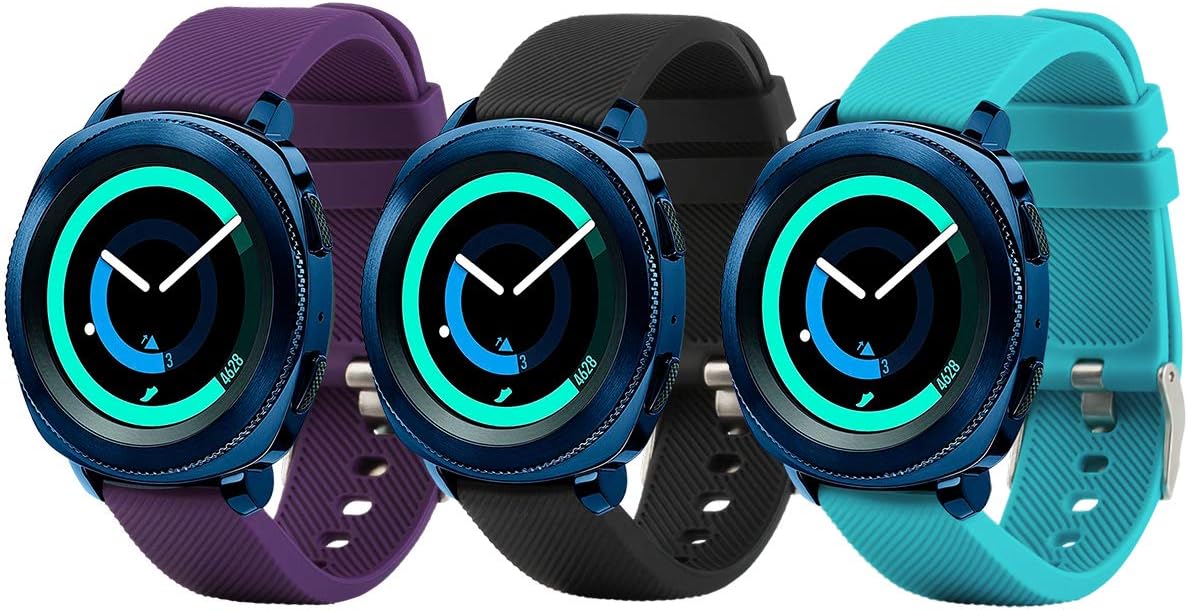 Compatible with Samsung Galaxy Active 2 Watch Band 40/44mm/ Galaxy Watch 3 Band 41mm/ Galaxy Watch 42mm / Gear Sport/Gear S2 Classic/Huawei Watch 2 /Garmin Vivoactive 3-20mm Bands Strap Men Women