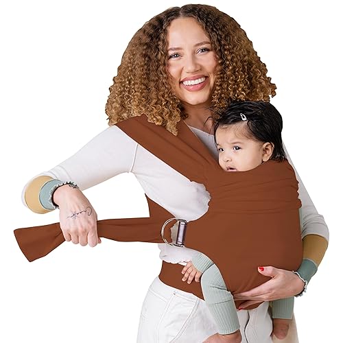 Lalabu The Simple Wrap Baby Wraps Carrier - Elegante portabebés para recién nacidos y niños pequeños de 13 a 28 libras. Probado en seguridad, fácil