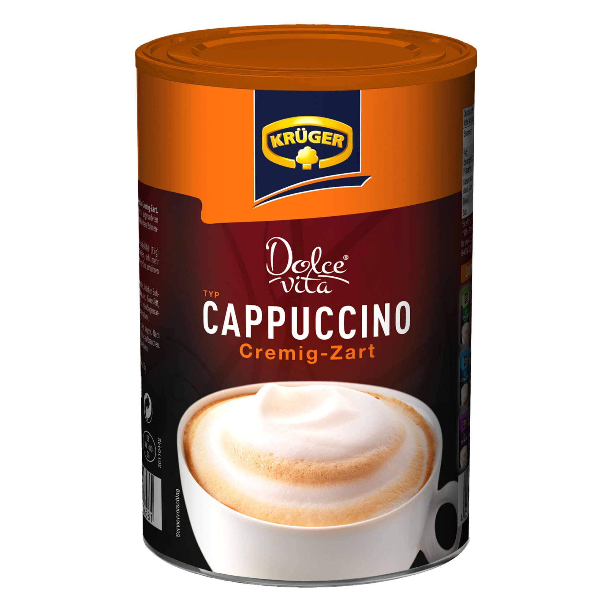 Krüger Dolce Vita Cappuccino Suave y Cremoso Café con Leche 200 g