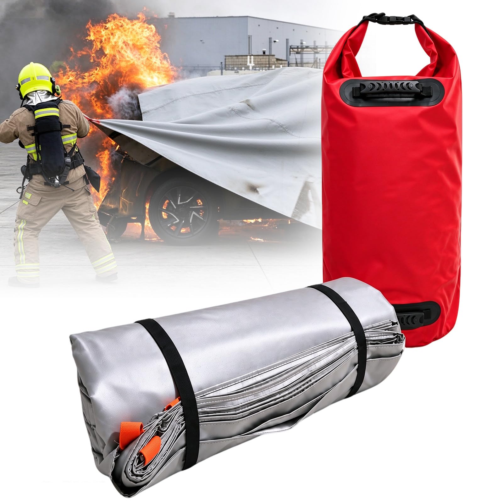 Auto Feuerlöschdecke für E-Auto Brandschutz 6m*8m