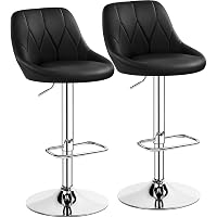 Yaheetech Set 2 Sgabelli Bar Alti Altezza Regolabile Cucina Design Moderni con Schienale