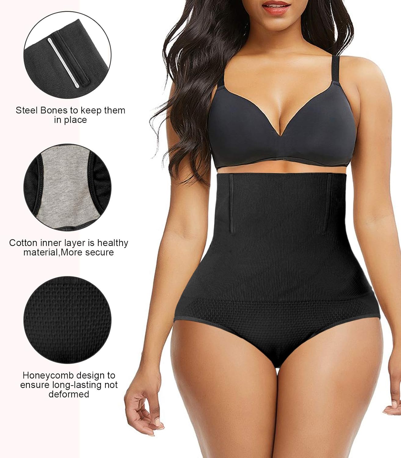 Shapewear for Women Tummy Control Underwear High Waisted Panties Butt Lifter Thong Body Shapers - Image 3