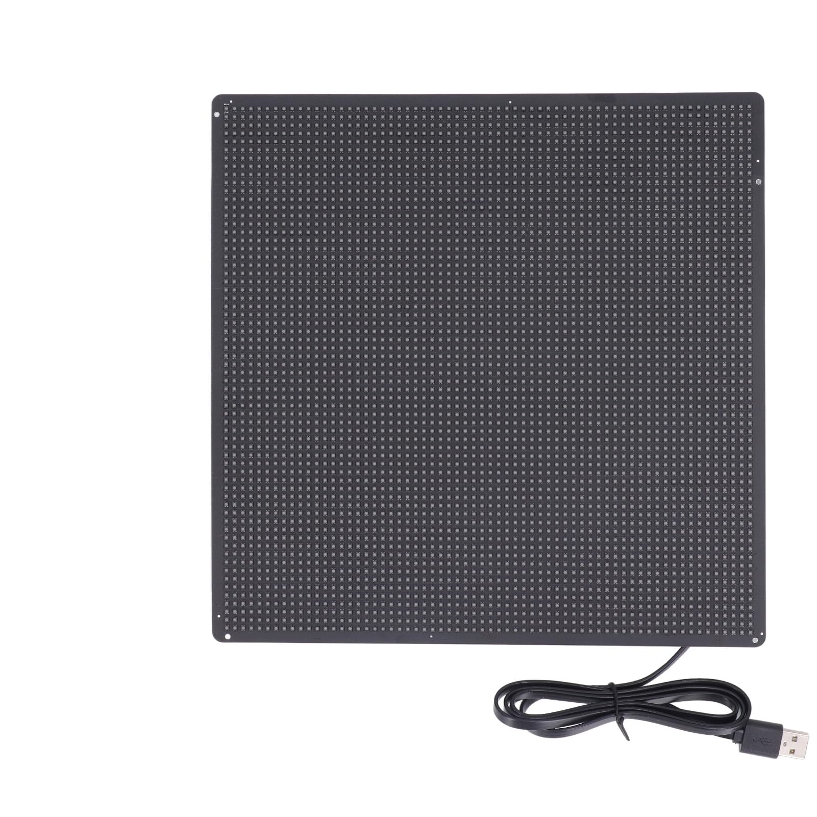 Hyuduo Ekran Wyświetlania LED, Interfejs USB, Kontrola Aplikacji, 64x64 Programowalny Znak LED, dla Znaków Odblaskowych, Nazw, Odznaki