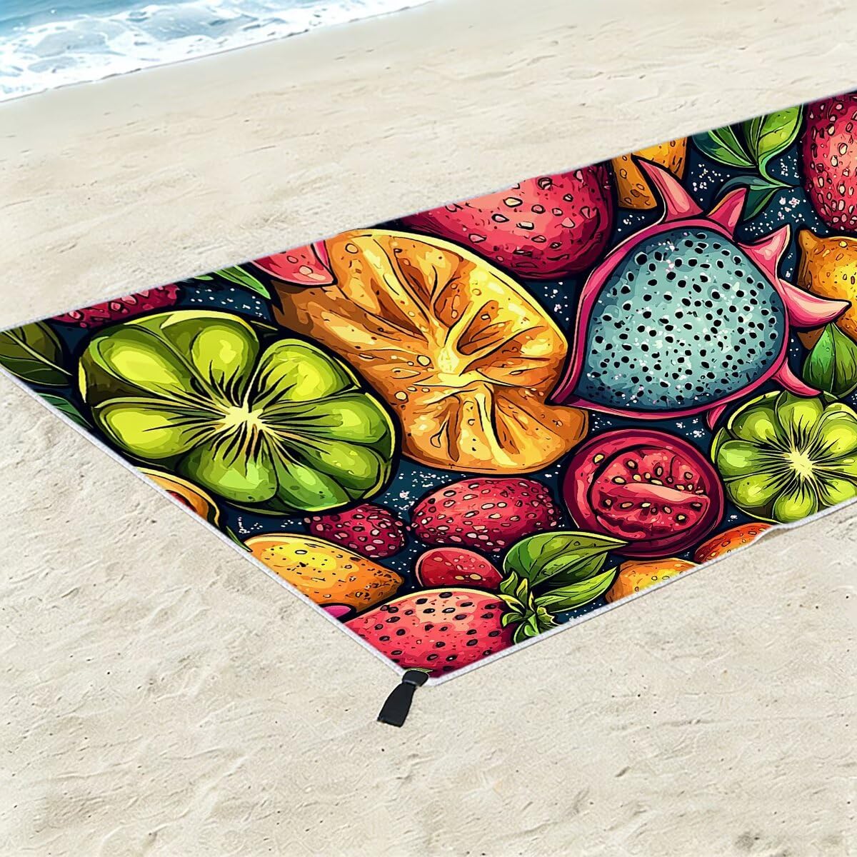 Duży ręcznik plażowy 90 x 180 cm 2 sztuki, ręcznik plażowy z mikrofibry, szybkoschnący ręcznik Pitaya na siłownię męski, odporny na piasek ręczniki z mikrofibry akcesoria podróżne, ręcznik na siłownię