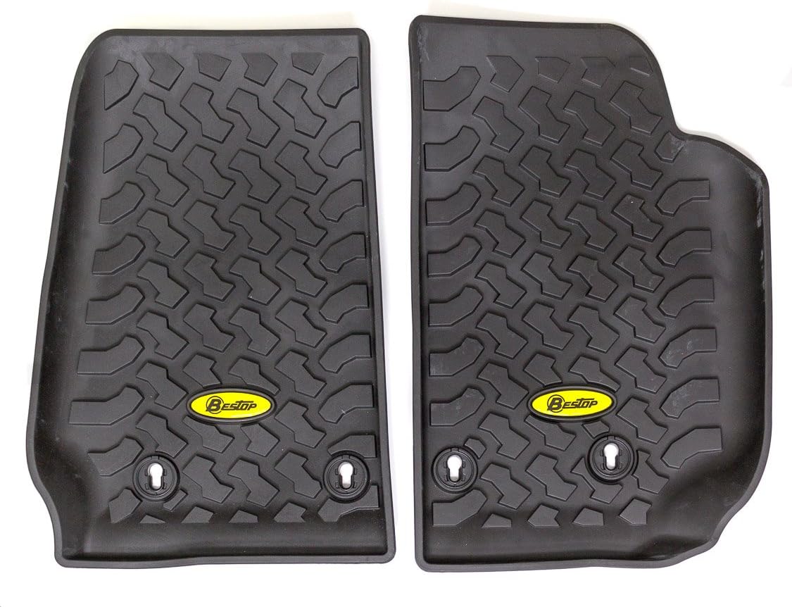 Bestop 5151301 Floor Liners for Front Seats for 2014-2018 Wrangler JK 2-Door & Unlimited
