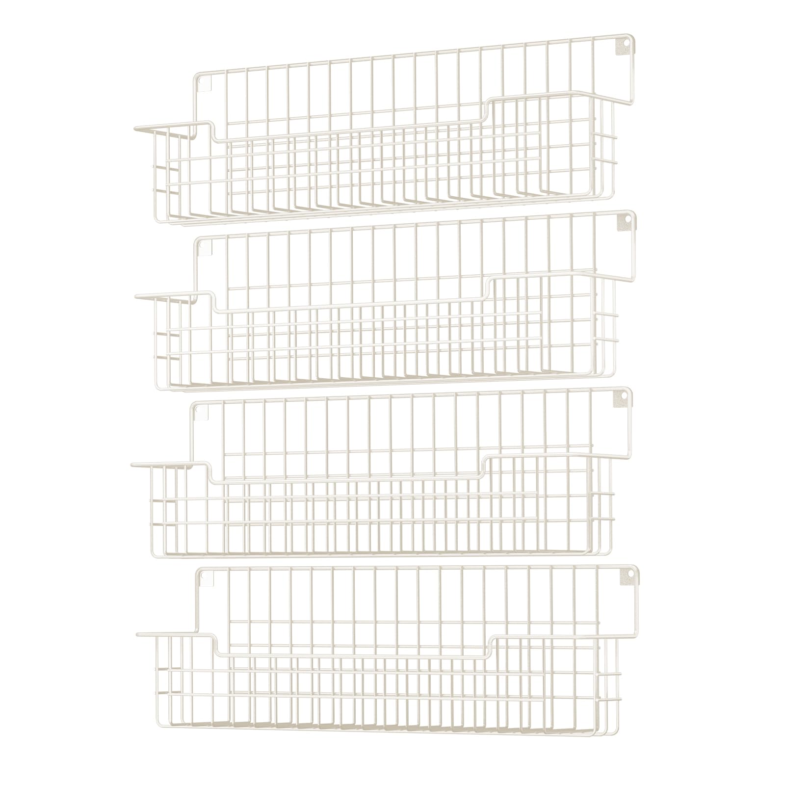 White Metal Spice Rack 4-Pack