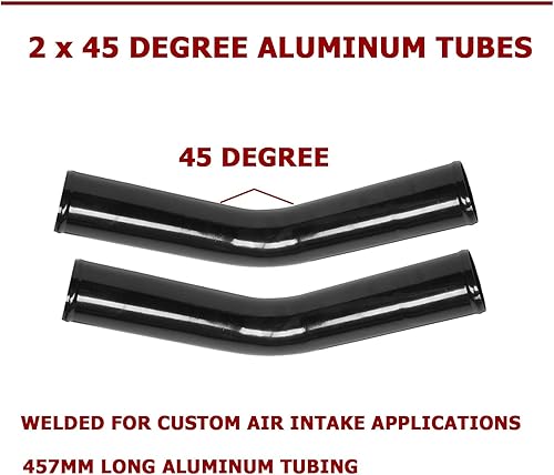 Miniatura 3 de Kit de intercooler universal de 28 x 7 x 2.5 pulgadas con intercooler + 8 tubos doblados de 2.5 pulgadas + 6 acopladores rectos + 2 acopladores de