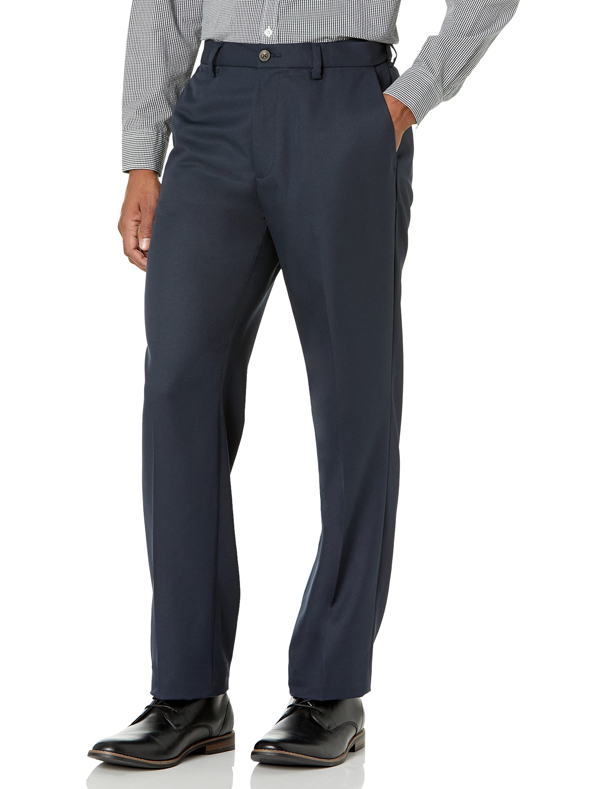 Men's Classic-Fit Expandable-Waist Flat-Front Dress Pant