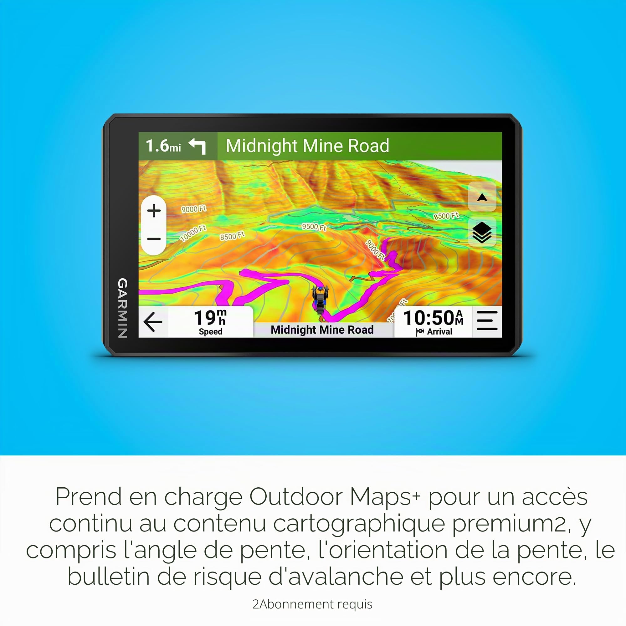 Garmin Tread® 2, Powersport Navigator, Affichage Convivial avec Gants de 6 Pouces, conçu pour Les Conditions météorologiques extrêmes, cartographie préchargée, sentiers de motoneige pour Les