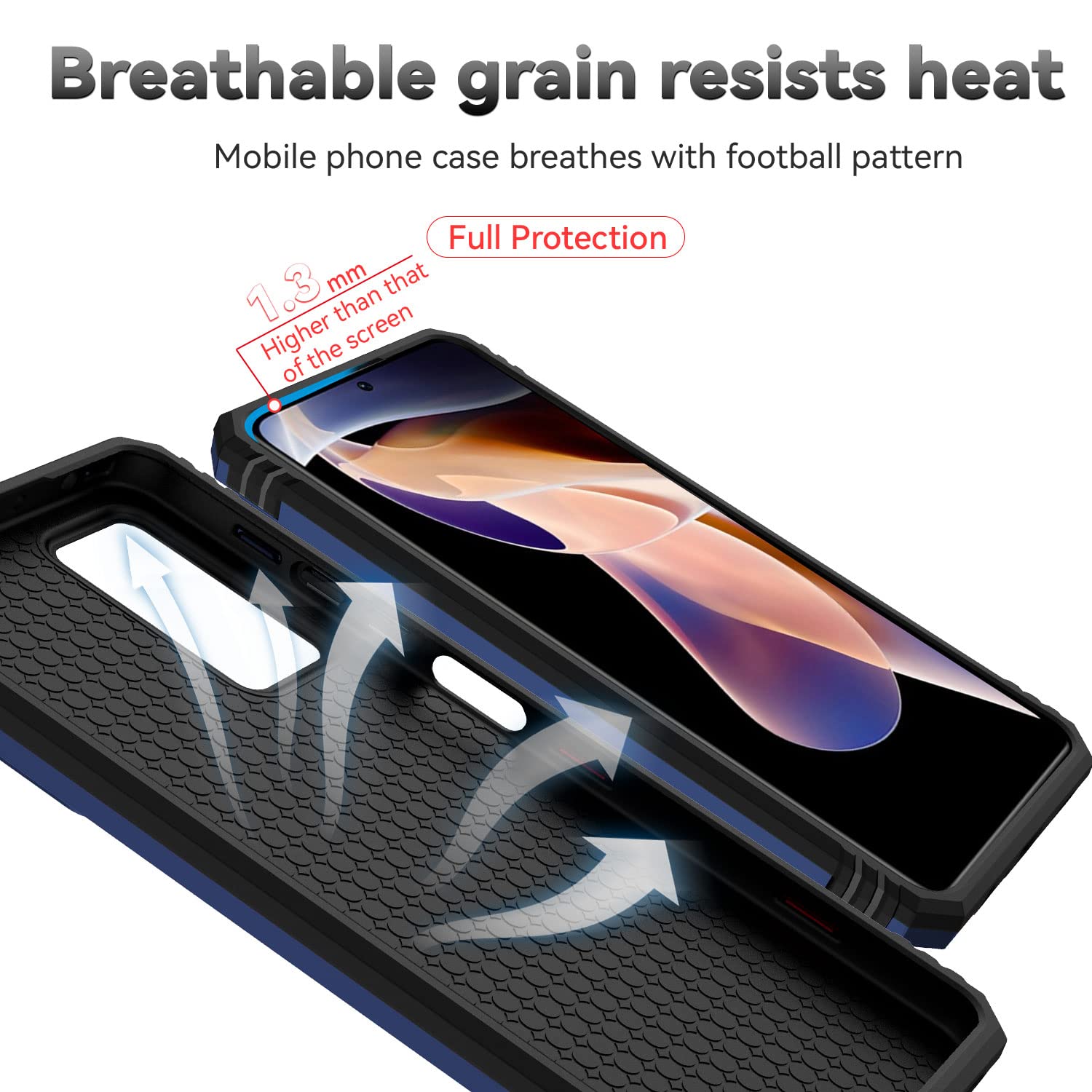 Funda para Xiaomi Redmi Note 11 Pro/Note 11 Pro 5G Carcasă Armor Militar Cubierta de Cámara Deslizante Proteger Fundas con 360 Full Protección Anillo Soporte Silicona Estuche Cover Case,Azul — view 7