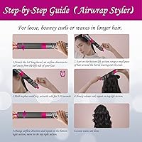 Vista 4 de Barriles rizadores de cabello de 1.6 pulgadas de largo, compatibles con Dyson Airwrap Styler, accesorios autorizables para Airwrap Styler HS01 HS05