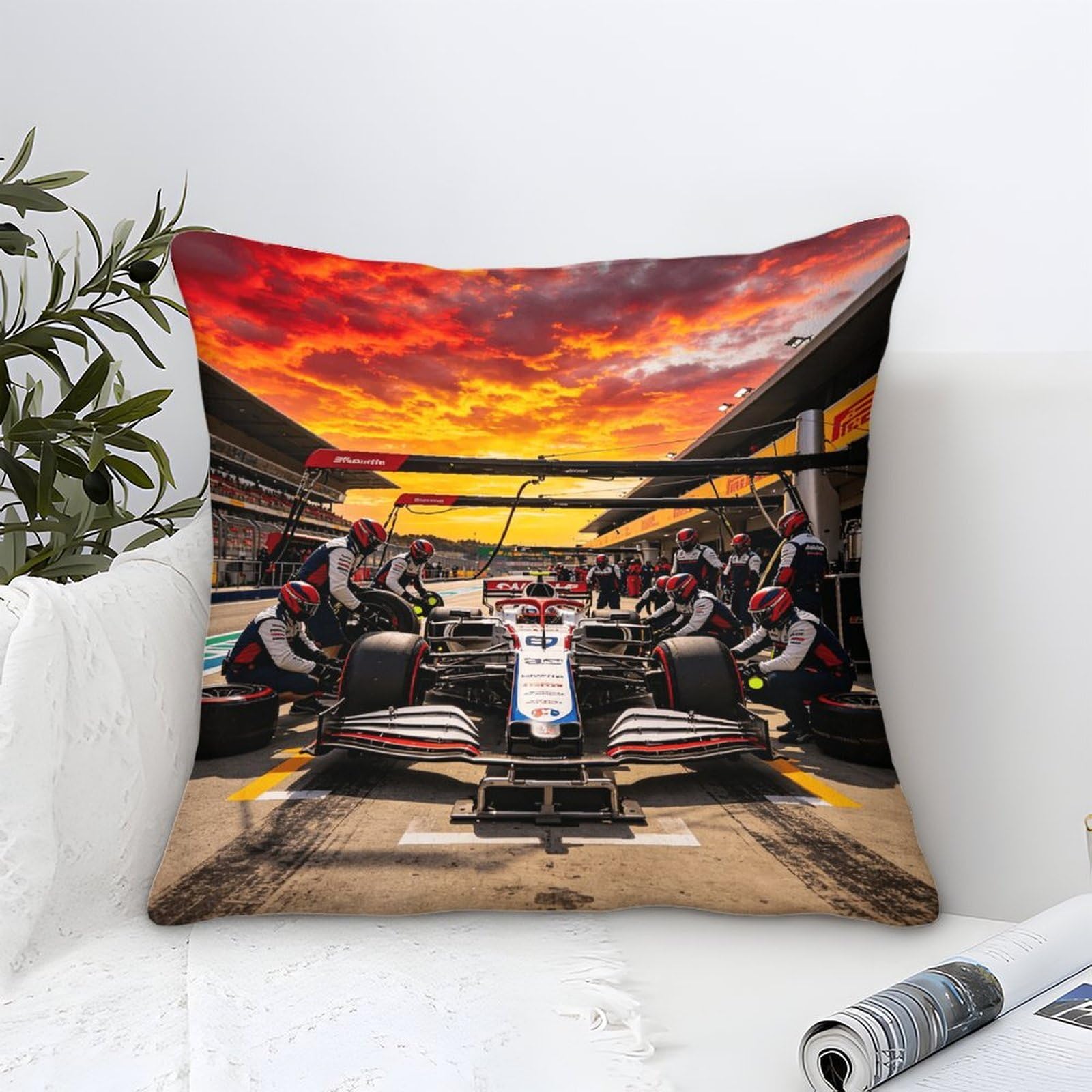 Dafufbw Formulaa Racing-15 Formulaa Racing Microfiber Cushion Cover 45X45cm, Pit Stop Decorative Square Throw Pillow Case For Couch Livingroom Sofa Bed