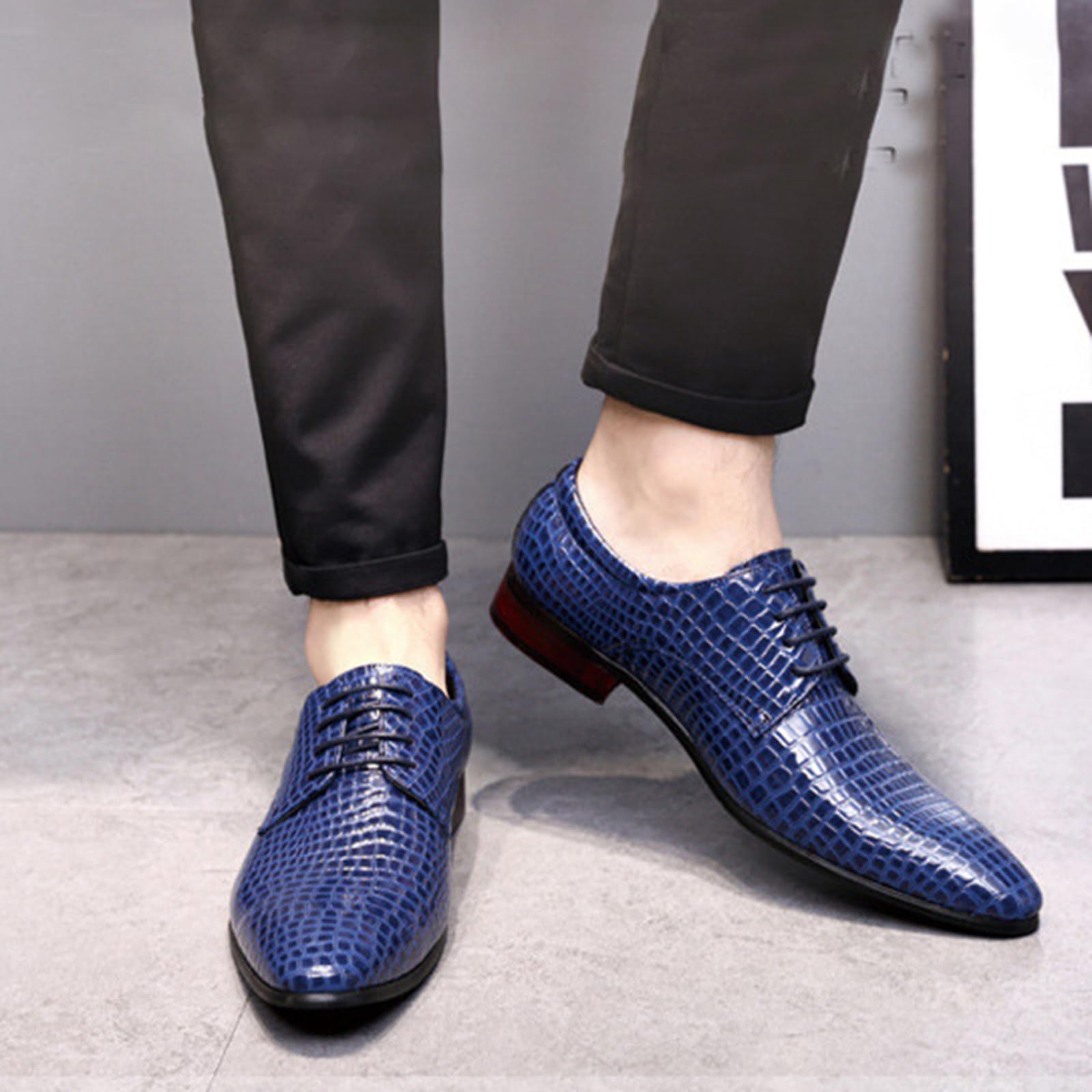 Herren Anzug Schuhe Modern Slip on Oxfords Formal Casual Business Hochzeit Arbeit Lace-Ups Derby Schuhe