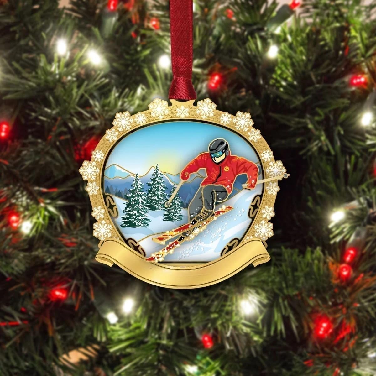 Beacon Design Downhill Skier Namedrop Ornament, 2.73-Inch, Multicolor - Image 3