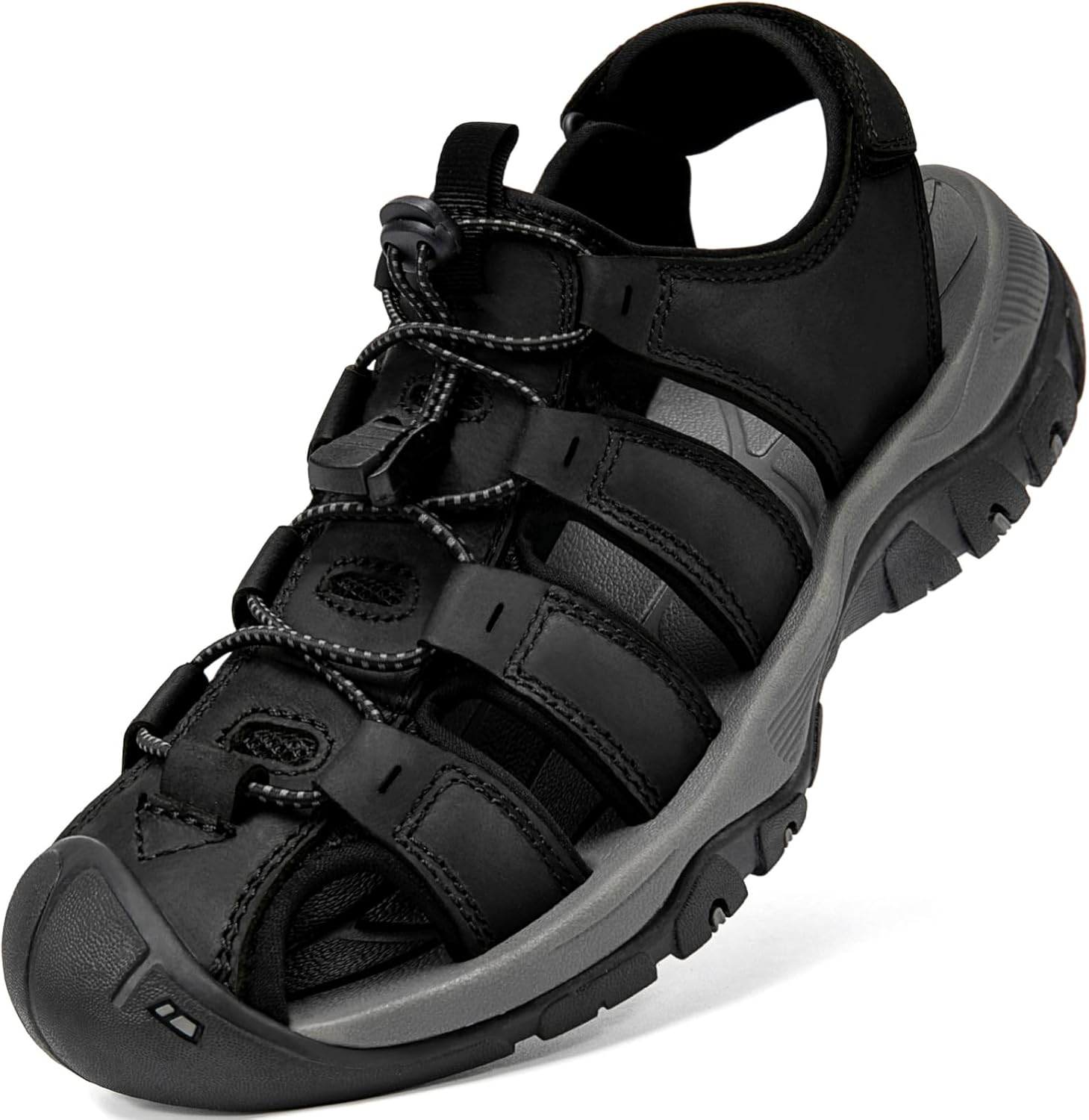 Men’s Sport Sandals Closed Toe Leather Hiking...