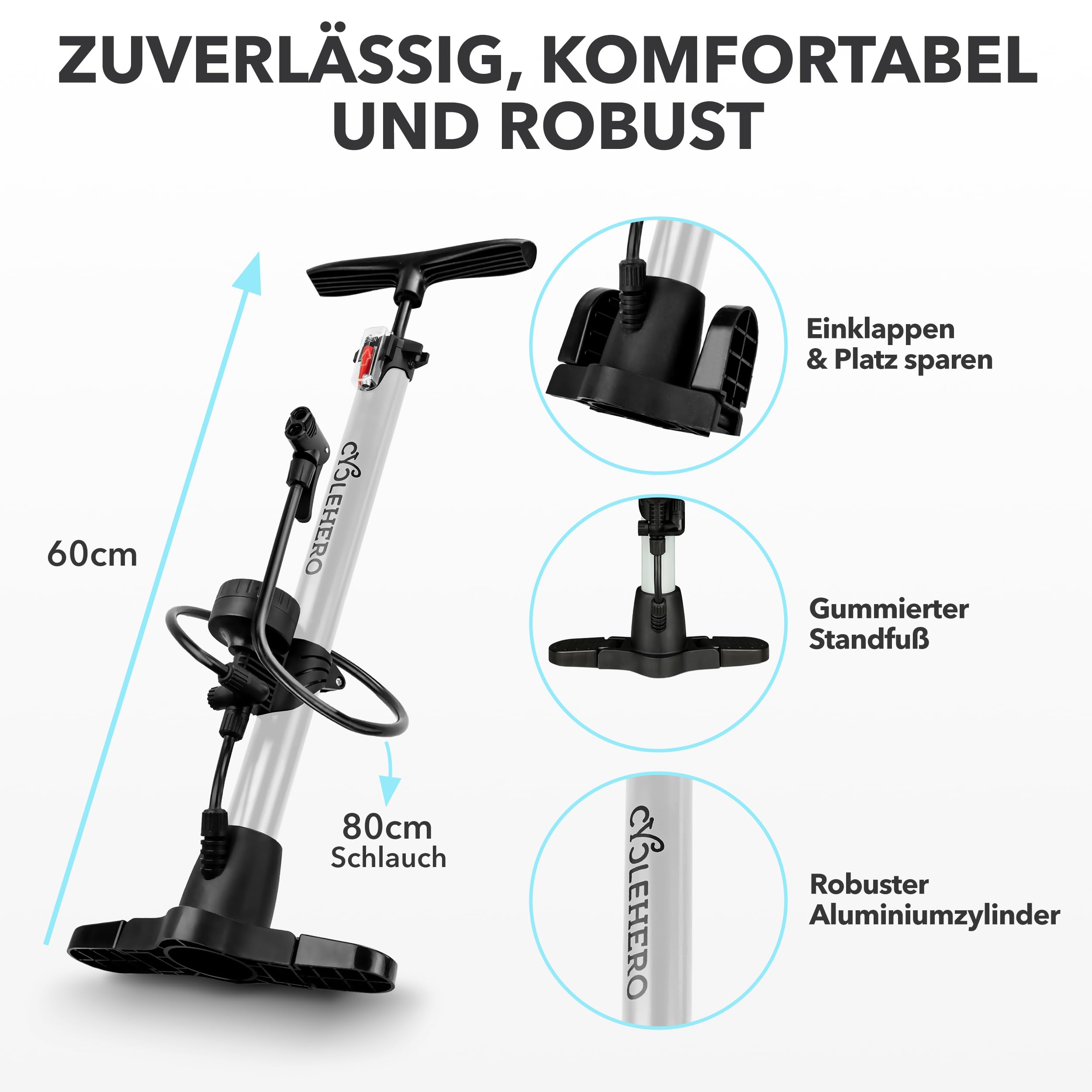 Pompka rowerowa na wszystkie zawory * bardzo dobry test - wydajna pompka rowerowa do roweru – pompka do roweru z zaworem francuskim – pompka stojąca z manometrem – pompka stojąca