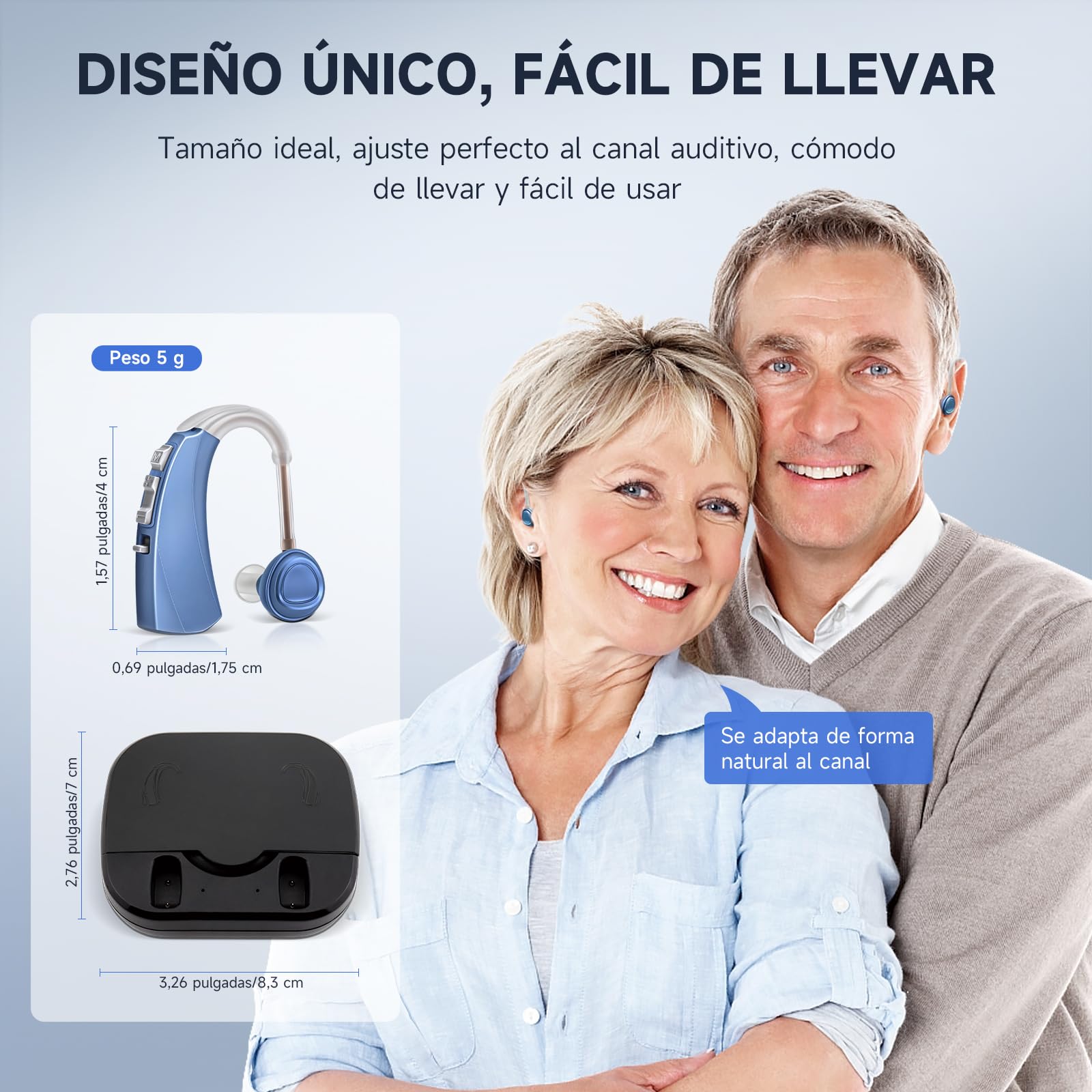 Britzgo VHP1220 - Auricular inteligente con cancelación de ruido, dos chips digitales y una funda de carga portátil para hasta 33 horas de duración de la batería