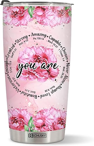 BECHUSKY Regalos cristianos para mujeres regalo de cumpleaños para mujeres vaso cristiano único regalos religiosos para mujeres regalos inspiradores