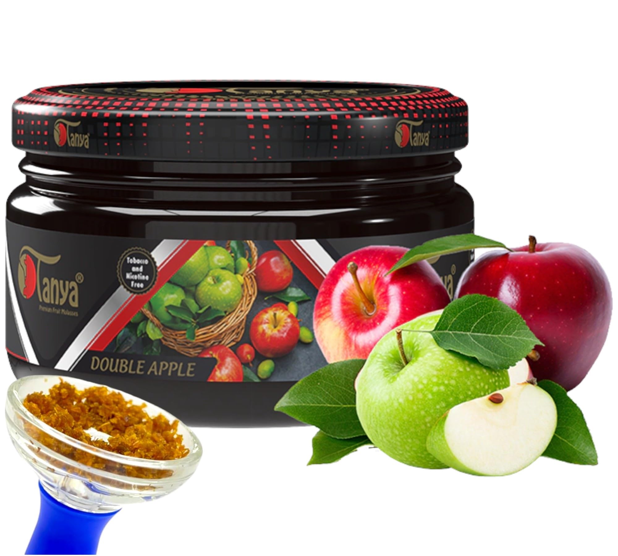 Amazon.com: Tanya Herbal Hookah Molasses 100% Nicotine & Tobacco Free  Shisha Hookah Flavors Mix Organic Shisha Flavors Delicious Fruit Flavors  (Double Apple) : Health & Household
