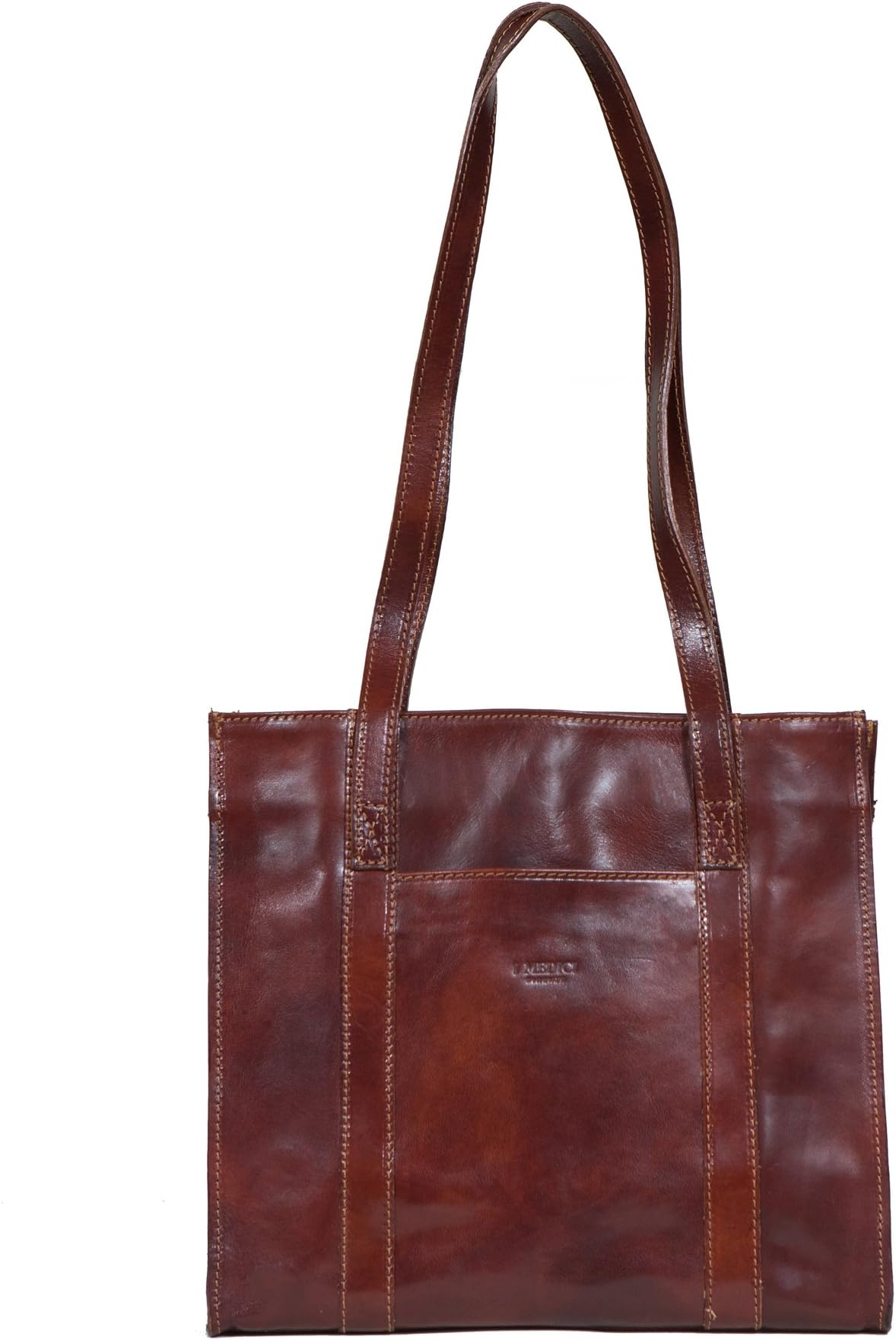 Firenze Mezzo Medium Leather Tote Bag, Italian Handbag for Women