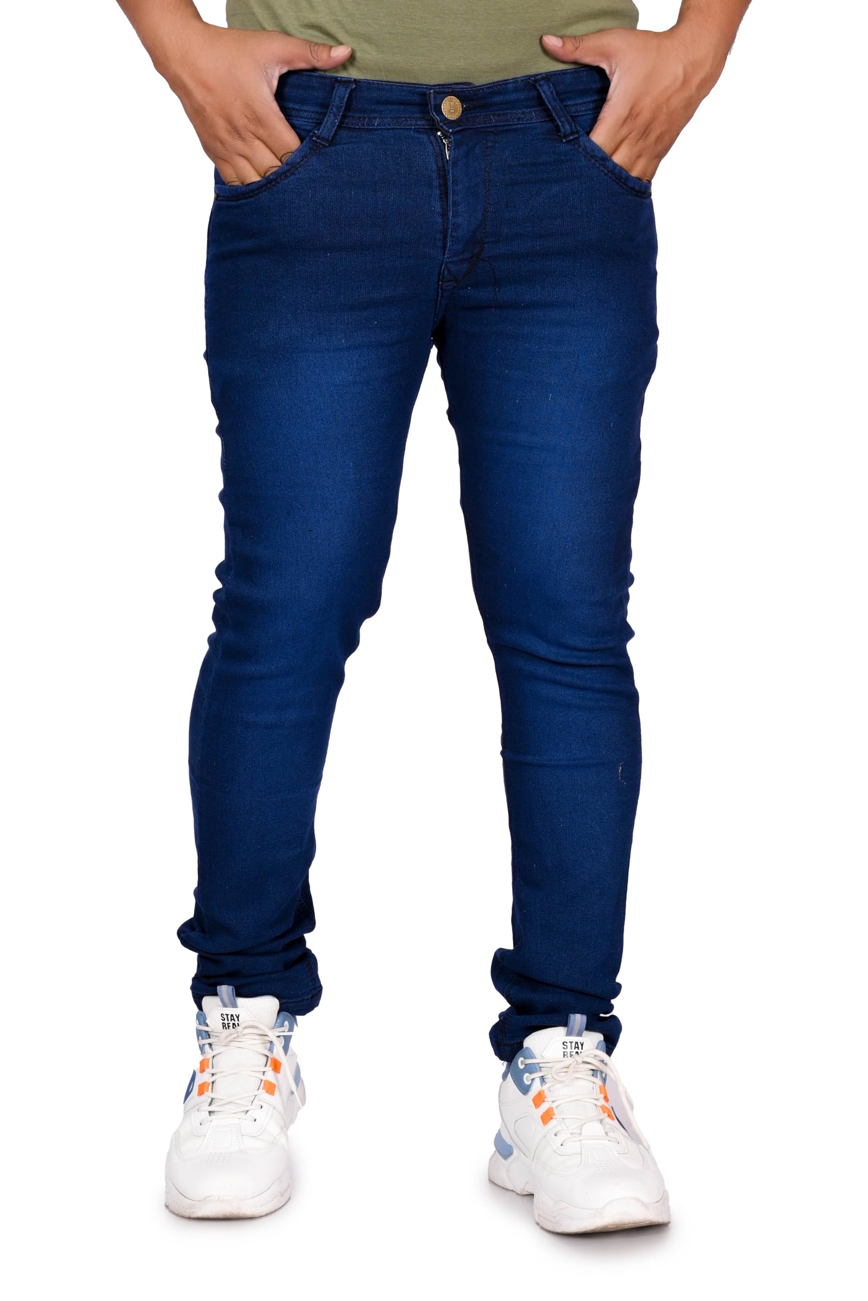 Men's Slim Fit Washed Jeans Stretchable-picture-35